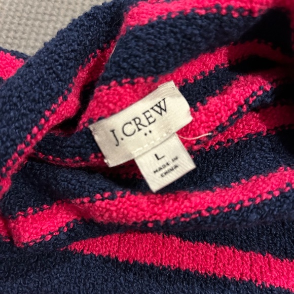 J CREW L WOMENS STRIPED SWEATER ROLLNECK - Picture 2 of 2